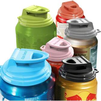 Flybok 6-12Pack Soda Can Lids – Reusable Can Covers For Soda, Beer & Energy Drinks, Universal Fit 202/206 Cans (53mm & 59mm Rims), Helps Keep Drinks Fresh & Clean