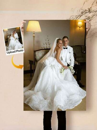 Customized Personalized Photo Wedding Memorial Photo, Customizable Photo Reception Poster, Suitable For Engagement Or Wedding Party Decoration - Birthday Party Printed Foam Board, Wedding Table Decoration, Welcome Banner, Event Entrance Decoration, Minimalist Wedding Logo, Personalized Celebration Plaque, Modern Layout Design, Fashion Aesthetic Highlights, Wedding, Birthday Party Photo Memorial