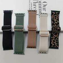 5pcs Compatible For Apple Watch Ultra Band 49mm 46mm 45mm 44mm 42mm 41mm 40mm 38mm, Unisex, Soft Nylon Elastic Strap, Fit For Apple Watch Ultra 2, Series 10/9/8/7/6/5/4/3/2/1 SE - Multicolor - View 1