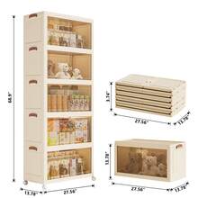 4layers Storage Bins With Lids, 4PC Stackable Storage Bins With Wheels Collapsible Storage Bins, Foldable Storage Containers With Door For Home And Office Closet Organizers Storage Bins Plastic Boxbedroom,Organizer,Organiser,Home Storage,White T Shirt Women,Black Pants Women,Ladies Winter Clothes,Dress,Winter Clothes For Ladies,Elegant Woman Dresses,White Shirt For Ladies,Long Sleeve,White Jumpsuit For Women,Spring Dresses For Women,Spring Outfits For Women,Spring,Spring Clothes,Minimalist,Summer Tops - Màu be - Xem 9