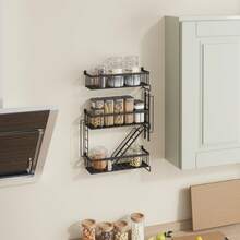 Tomnk 3-Tier Fire Escape Wall Shelf, New York Decorative Floating Shelf, Wall Art Ladder Shelf, Black Metal Trinket Shelves For Bedroom, Home, Office, Storage And Display - màu đen - Xem 7