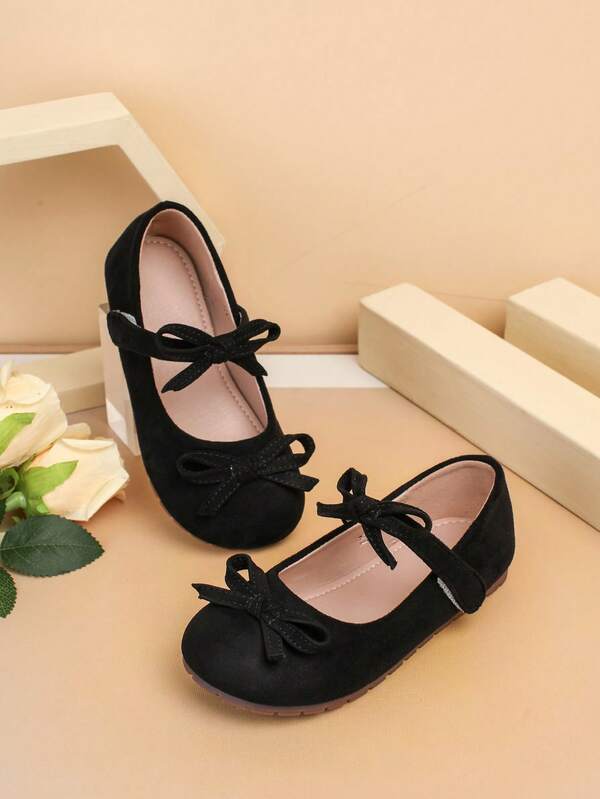 2025 Girls Autumn/Winter Fashion Cute Bow Casual Princess Shoes, Student Outdoor Comfortable Ballet Flats