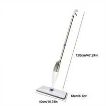 1pc Versatile Microfiber Spray Mop – With Reusable Pads, Long Handle, Ideal For Wet & Dry Cleaning On Hardwood/Laminate/Tile/Ceramic Floors, Fits Kitchen/Bathroom/Living Room - 拖把+6塊抹布 - 查看 4