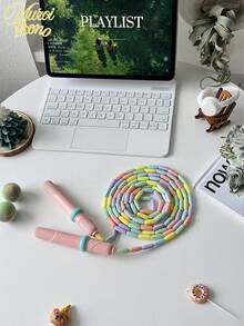 <Cảm nhận năng lượng, nhìn màu sắc>, 1 dây nhảy silicon hình xúc xích mới 2025, dây nhảy thể dục cao su mềm cho người mới bắt đầu, dây nhảy tự do có thể điều chỉnh cho phụ kiện tập luyện thể dục tại phòng tập thể dục - Nhiều màu - Xem 3