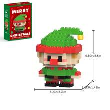 ZOULEBAOBEI Christmas Series Christmas Tree Building Blocks Reindeer Bells Beads Puzzle Toys, Best Christmas Gift Mini Christmas Character Building Block Toys, Christmas Santa Claus, Christmas Train, Snowman, Christmas Tree, Reindeer, Christmas Themed Toys, DIY Children Toys, Christmas Gifts - Christmas Series - View 6