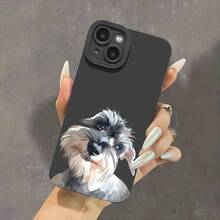 Cute Schnauzer Pattern Phone Case High Quality Protective Case Cover Suitable For Iphone16/15/14/13/12 11 Pro Max Series And 12Pro 13Promax 14Plus 15Plus 16Plus 12Mini 13Mini 14Pro X XS Xr Xsmax 7 8 7Plus 8Plus 15Promax 16Pro 14Promax 13Pro Max 12Pm And Other Models Birthday Gifts Holiday Gifts Friends Gifts Couple Phone Cases Boyfriend And Girlfriend GiftsSuitable For IPhone 17 Air - 黑色 - 查看 5