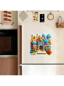 1 件 2D 城市景观冰箱贴 - 适合作为送给朋友的节日礼物，多个丙烯酸和橡胶软磁铁适用于金属门、冰箱、储物柜 - 适合旅行爱好者、新年、毕业典礼、周年纪念日、圣诞节、感恩节的创意家居装饰礼物 - 彩色 - 查看 11