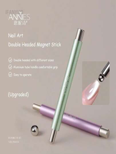 2025 New Double-Ended Magnetic Stick, Glass Bead Cat Eye Magnet Nail Art Tool For Nail Salon,Suitable For Home Nail Salon DIY, Nail Art Supplies, Nail Art Tools, Back To School, Nail Art, Press-On Nails, Manicure And Pedicure Tools.Halloween Gifts, Christmas Gifts,Friend Gifts, Female Gifts,