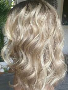 Ash Blonde Ombre Body Wave Lace Front Wigs Human Hair 13x4 HD BOB Glueless Wigs Human Hair Pre Plucked With Baby Hair Short Water Wave Lace Frontal Wigs For Women 250 Density Colored Brazilian Virgin Wig - 根染&漸變色 - 查看 3