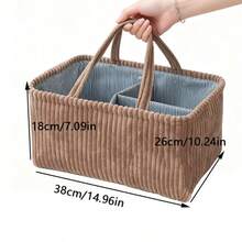 Giỏ đựng đồ dung tích lớn nhiều ngăn phong cách Bohemian - Túi đựng tã polyester, túi đựng quần áo có thiết kế mở túi đựng đồ cho bố mẹ với sọc trắng và xám, thùng đựng đồ dùng gia đình bằng vải dệt thoáng khí dành cho các bậc cha mẹ bận rộn - Nhiều màu - Xem 1