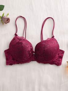 6pcs Floral Lace Underwire Bras - Precise Size Labeling, Multiple Colors Available | Underwire Support - Multicolor - View 7
