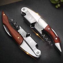 Abridor de botellas multifuncional en forma de caballito de mar, abridor de vino de acero inoxidable, sacacorchos, abridor de cerveza, herramienta portátil para el hogar