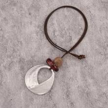 1 chiếc vòng cổ mặt hình giọt nước bạc bất đối xứng dành cho nữ, dây chuyền áo len dài phong cách Bohemian cổ điển, quà tặng cho mẹ và bạn bè - Giọt nước lớn màu bạc - Xem 6