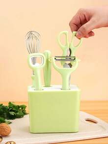 Personalized Custom 2025 New Fruit Treasure Six Pieces Set Melon Peeler Fruit Knife Bottle Opener Kitchen Scissors Kitchen Small Tool Set