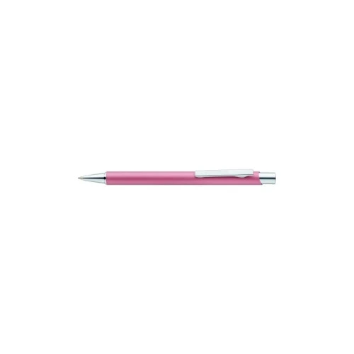 STAEDTLER Elance 421 45 Retractable Ballpoint Pen, Metal Barrel, Blue Ink, Line Width M = Medium Point 0.35 Mm. Box Of 10 Pink-Bodied Pens. - Pink - View 1