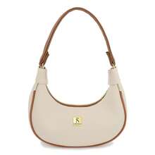 Women's Half Moon Tote Shoulder Bag Small Sophisticated - Gading - View 1