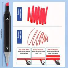 168/120/80/48/36/24 PCS Marker Sets, Dual-Tips, DIY Craft Pens, Watercolor Pens, School Supplies, Professional Permanent Colors, For Painting, Sketching, Coloring, Calligraphy - Ideal For Halloween & Christmas Gifts, Art Lovers, Art Supplies - 48 Colors & Markers - 查看 5