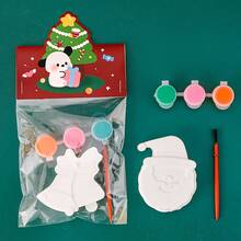 儿童DIY圣诞手工套装 - 3件石膏装饰品(圣诞树、雪人、礼盒),创意圣诞礼物套装,适合家庭、课堂派对和节日活动,可作为圣诞袜填充物、圣诞礼物、圣诞装饰品、派对礼品袋填充物、成人圣诞礼物、趣味礼物、圣诞工艺品(款式随机,手工艺品可能存在瑕疵)。 - 彩色 - 查看 4