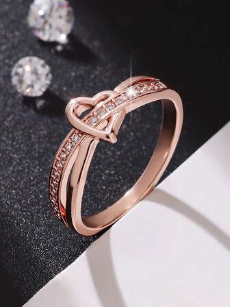 1 Stück minimalistischer Mode-Zirkonia-Ring mit Personalisierung, Geschenk für Frauen zum Valentinstag, Muttertag, Geburtstag