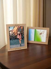 6 Zoll 7 Zoll personalisierter Holzfotorahmen, geeignet zum Eingravieren von Namen, Daten, Worten für sie, personalisierte Heimdekoration und Familiengeschenke, perfekt für Geburtstage, Jahrestage, Hochzeitsgeschenke, Brautjungferngeschenke, Trauzeugengeschenke, 6 Zoll Fotorahmen, 7 Zoll Fotorahmen