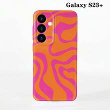 1 件极简主义电影不对称拼布图案硬质手机壳，表面光滑，适用于 11/12/13/14/15/16 Pro Max - 彩色 - 查看 56