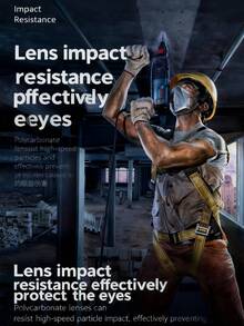 1Pair 18cm*6cm Over Prescription Glasses Anti-Fog Impact Polycarbonate Safety Goggles - Fit Over Eyeglasses Full-Screen Windproof Sandproof Dustproof Splash-Proof Work Goggles, Prescription Compatible Outdoor Sports Skiing Cycling Construction Laboratory Safety Glasses, Ideal Labor Day Gifts & Daily Eye Protection, All-Season Anti-Impact Eye Shield Accessory