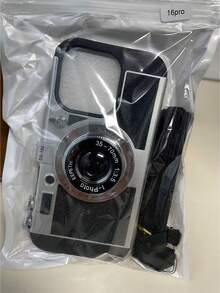 Funda de teléfono en forma de cámara 3D cruzada divertida compatible con iPhone 14 Pro Max, compatible con Apple 13 con cordón, compatible con iPhone 11/12/X/Xs/Xr/Xs Max resistente al agua, a los golpes y a los arañazos