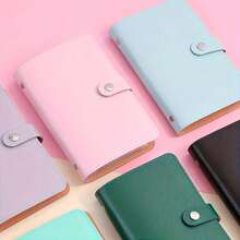 1pc Banknote Storage Book Made Of PU Material, Can Hold 100 Banknotes, With Banknote Photos, Stamps, Bank Card Storage Book 1 A6 Ultra Large Capacity Cash Storage Notebook Comes With 50pcs Of Inner - màu đen - Xem 2