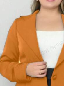 Women's Plus Size Tailored Blazer With Button Jackets 2025 FL-219 - Unta - View 2