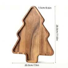 1 Peça Bandeja com Padrão de Natal, Prato Decorativo Reutilizável para Lanches, Doces, Frutas, Travessa Multiuso para Sobremesas, Tábua de Queijos de Madeira para Doces, Frutas e Café, Elegante Serviço para Halloween, Ação de Graças, Natal, Páscoa, Ideia de Presente de Decoração Doméstica, Adequado para Casa, Cozinha, Festa, Casamento e Feriados