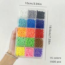 10 Colors 1000pcs Standard Accessory Pack / 15 Colors 1500pcs Deluxe Accessory Pack, Magic Water Beads Puzzle Toys For Boys Girls DIY Peg Beads Creative Fun Craft Kids Children Birthday Gift