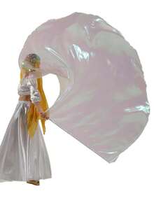 (1 Bandera + Asta de bandera + Bolsa para bandera) Bandera de baile de unicolor, Accesorios de baile, Bandera de baile de unicolor, Bandera semicircular - Multicolor - Ver 8