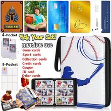 Trading Cards Album Folder 400-900 Pockets Card Binder Holder For  Cards - Blue and White - View 9