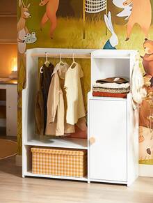 SoBuy Children's Wardrobe KMB110-W - Grey - View 1