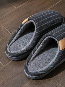 Pantuflas suaves y cómodas de felpa para otoño/invierno, zapatos de interior con suela de TPR antideslizante, pantuflas de dedo cerrado para hombres y mujeres, pantuflas suaves y cálidas, zapatos de casa de estilo sencillo