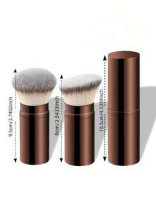 1/2 Peças Conjunto de Pincéis de Maquiagem Retráteis - Pincel de Base, Pincel de Pó, Pincel de Blush, Pincéis de Maquiagem Portáteis para Viagem com Tampas, Pincel de Base, Pincel Corretivo, Pincel de Blush, Pincel Contorno, Pincel de Blush, Pincel Bronzeador, Pincel de Pó, Pincel de Base, Pincel de Blush