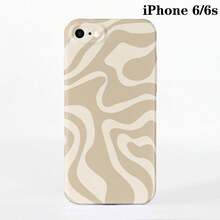 1pc Minimalist Asymmetrical Patchwork Pattern Glossy Hard Shell Phone Case, Suitable For IPhone 11/12/13/14/15/16 Pro Max