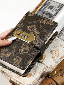 100页A6尺寸可上锁活页夹，小熊图案 - 防水磁性，可用于预算追踪、现金记事本、财务规划 - 非常适合返校学生或储蓄目标 - 彩色 - 查看 11