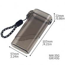 1pc Compact 3-In-1 Transparent Sealed Waterproof Cigarette Case, Portable Smoking Accessories Storage Box For Men & Women, Suitable For Outdoor Sports, Vape Charm, Gifts