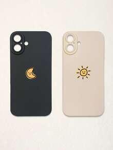 Couple Phone Cases - Sun & Moon Design, Black & White Phone Cases Compatible With IPhone & Galaxy Smartphones, Phone Cases, Case Compatible With IPhone 17 Pro Max, Covers, Cute Phone Cases, Compatible With IPhone 13, 15, 16 Pro Max, 16 - Multicolor - View 41