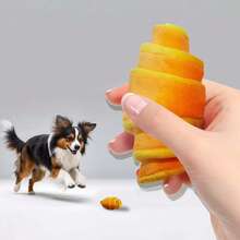 Realistic Baguette Croissant Dog Toy | 2-In-1 Squeaky Treasure Search + Scent Training | Separation Anxiety Relief For Small/Medium Dogs | Chew Toy, No Battery Needed