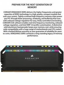 Corsair DOMINATOR PLATINUM RGB DDR5 RAM 32GB 64GB 6000 7200 7600MHz Intel Optimized Desktop Memory DHX Cooling XMP 3.0