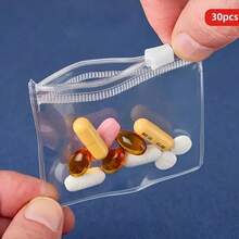 10pcs Small Item Storage Bag, Storage Bag, Portable Travel Storage Bag, Reusable Item Storage Bag, Zipper Bag Set, Jewelry Storage Bag, Portable Storage Bag Organizer Pouches Vacation Essentials - 10件 - 查看 7