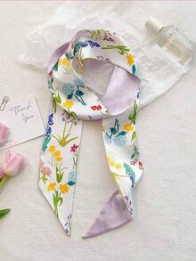 4pcs Floral Headbands - 4 Styles Silk Headscarves, Suitable For Women | Party, Wedding, Boho Accessories, Warm Headbands, Women Headscarves, Winter Hair Accessories - Multicolor - View 7