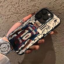 Funda para Teléfono Genio del Fútbol No.10 Y-Yamal Compatible con for  17, 16E, 16, 15, 14, 13, 12, 11 Mini Pro Max Air X XR XSMAX 8 7 Plus, Anticaída, Trasera Esmerilada, Funda Laminada Y-Yamal, Fundas para Teléfono, Funda Práctica - Color 1 - Ver 4