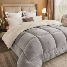 Luxurious Thick Winter Comforter - Ultra-Soft Microfiber Filled, Quilted Solid Color Duvet For All Seasons, Machine Washable - Perfect For Bedroom, Hotel & Guest Room (Pillowcase Not Included)