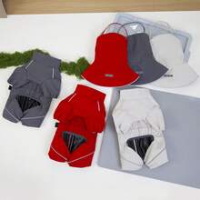 25pcs Detachable Pet Raincoat, Cat Waterproof Clothes, Small Animal Outfit With Big Hood, Dog Apparel - Light Grey - View 6