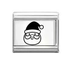 1 Stück individuell gestaltbares DIY italienisches modulares Armband, mit Weihnachtselementen, geeignet für Weihnachten, Neujahr, Halloween, Valentinstag, Weihnachtsstil, charmantes Design, Edelstahl Schmuck, Weihnachts- & Halloween-Essentiell, lokal, praktisch & modisch, Weihnachtsdekoration, Party-Outfit-Anleitung, Weihnachtsgeschenkzubehör, Weihnachtshaus-Atmosphäre, Halloween-Accessoires, geeignet als Partygeschenke für Freunde/Familie/Paare, Retro-Botanik-Stil, elegantes schwarzes Design, stabiler Herbstfarbton