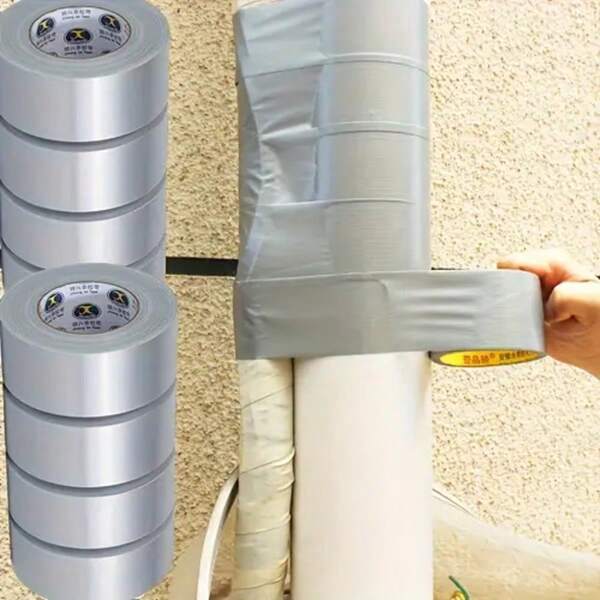 Cinta adhesiva de tela súper pegajosa: impermeable, adhesivo industrial de alta resistencia, adecuada para la fijación de películas protectoras de azulejos, ribeteado de alfombras, escenario de bodas, sellado de tuberías, protección contra corrientes de aire en puertas y ventanas, fijación de alfombras, reparación de pisos y empaquetado. Resistente al desgarro, resistente al aceite y al calor, sin residuos, para uso en múltiples superficies.