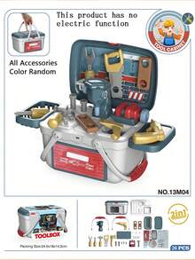 3-6岁女孩角色扮演单肩包，PP材质，便携式玩具收纳包，内含化妆/厨房/野餐/医生牙医工具套装，是亲子互动玩具的理想之选，适合旅行、派对游戏，也是送给小女孩的完美圣诞节、生日礼物。